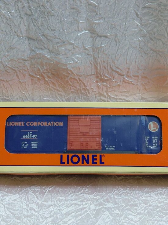 Vtg Lionel Railroader Club Boxcar LC 6464-97 New In Box Orange & Blue - Picture 2 of 9